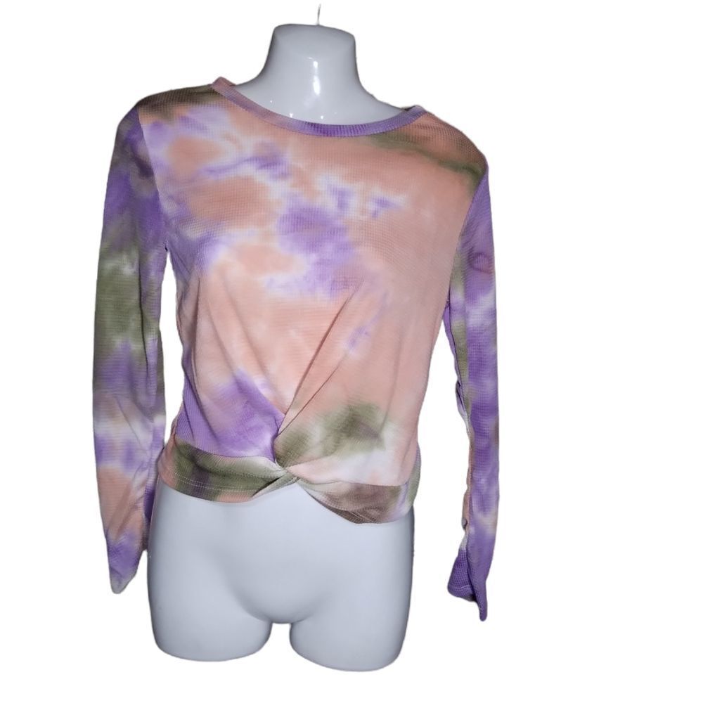 NEW Tie dye waffle long sleeve S